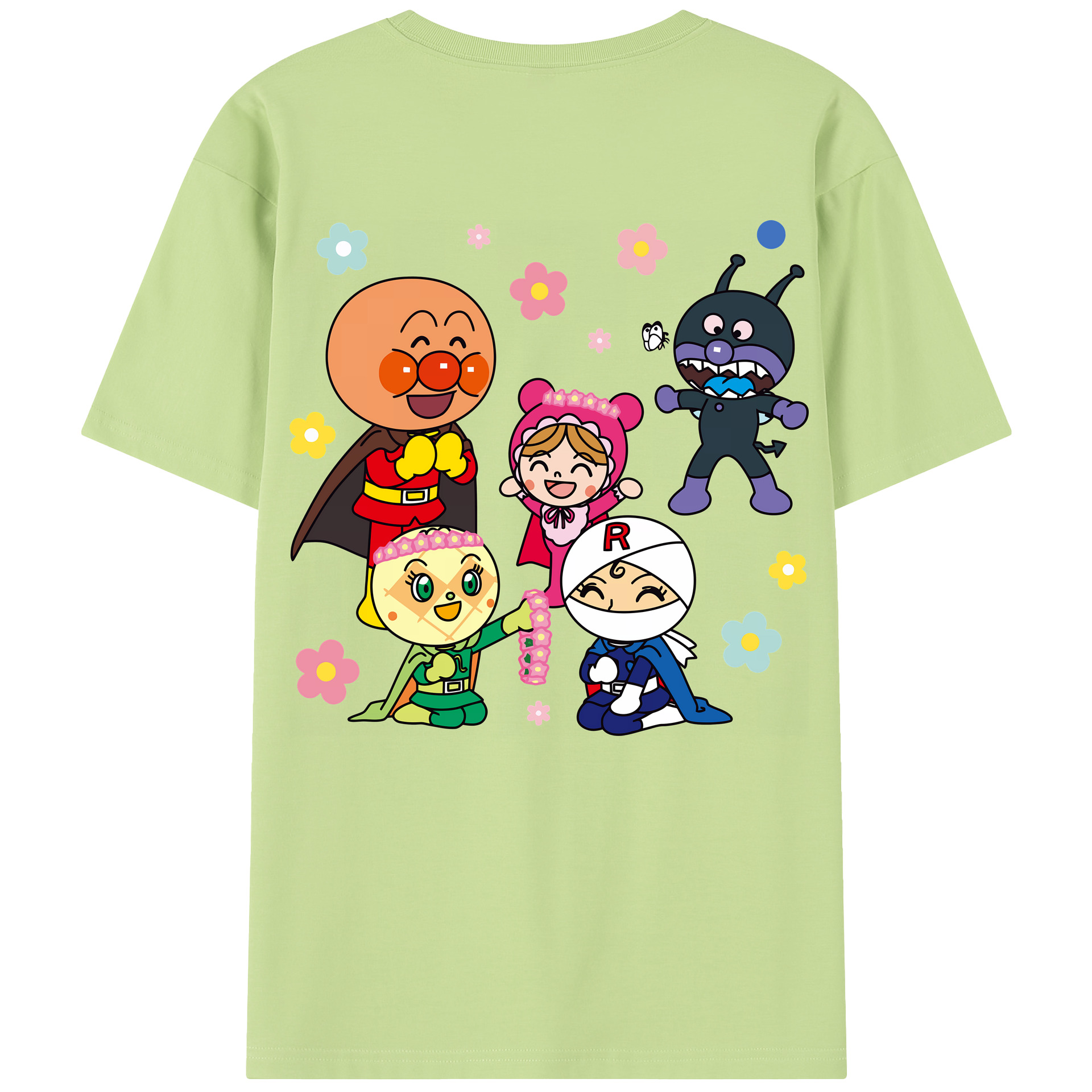 （画像用） アンパンマン Anpanman 綿100％半袖Tシャツ（背面プリント）
